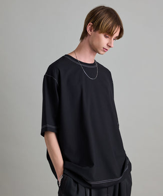 【 セットアップ対応 】ドライイージーコントラストステッチTシャツ