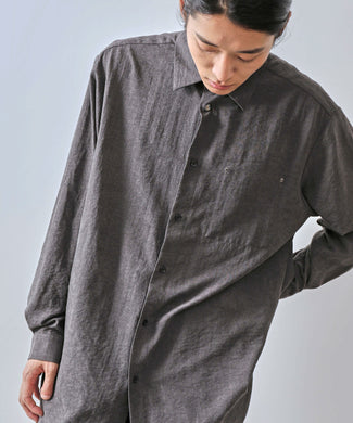 ピーチドレープロングシャツ