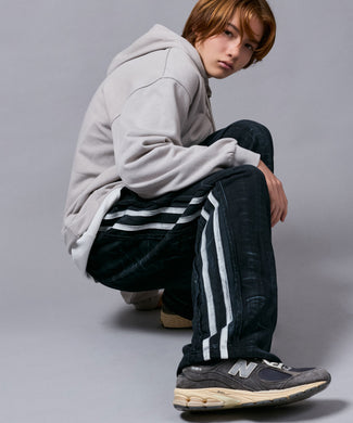 サイドラインスウェットワイドパンツ