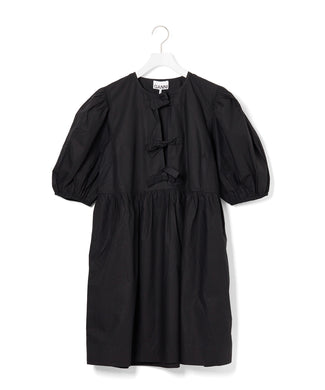 【GANNI(ガニー)】Cotton Poplin Tie String Mini Dress