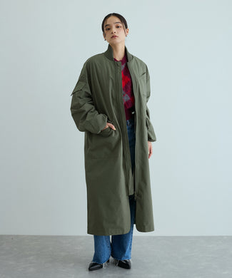 【GANNI（ガニー）】 Tech Seersucker Oversized Shell Coat