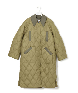 【GANNI(ガニー)】Quilt Raglan Midi Coat