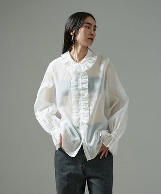 【J'aDoRe限定】【He'riter(エリテ)】frill color blouse