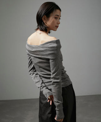 【J'aDoRe限定】【ROHE（ローエ）】Bodycon off shoulder top