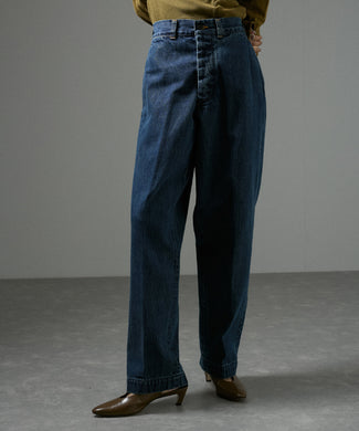 【公式サイト限定】【BOWTE】SEA ISLAND COTTON DENIM SLACK PANTS