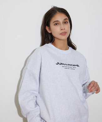 【WEB限定】【ユニセックス】ロゴ入りクルーネック裏起毛スウェット