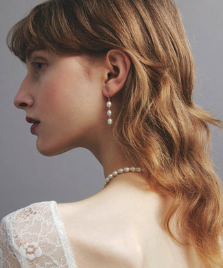 【J'aDoRe限定】【les bonbon】les bonbon cocoon pearl hook pierce WH