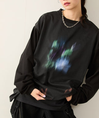 シアーレイヤードロングスリーブプルオーバー