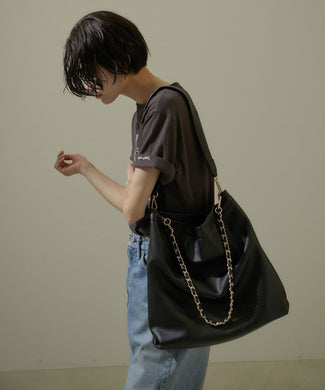 【WEB限定】2WAYチェーンショルダー付きマルチトート3