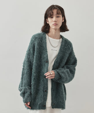 モヘアライクビッグカーディガン